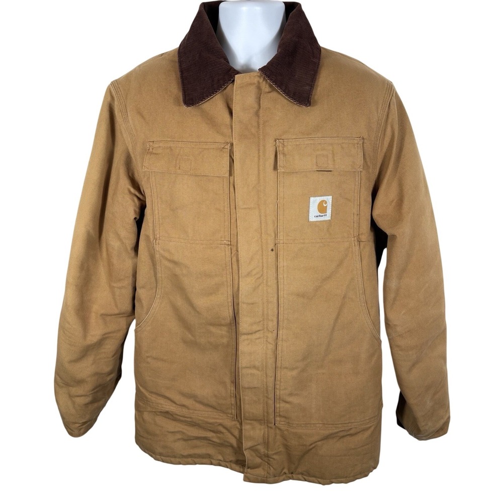 Carhartt Men's Jacket CQ196 Heavy Canvas Work Coat Insulated 42 Tall VTG USA 832